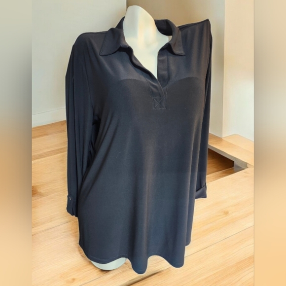 Jones New York Tops - Jones New York Black Stretchy Tunic
